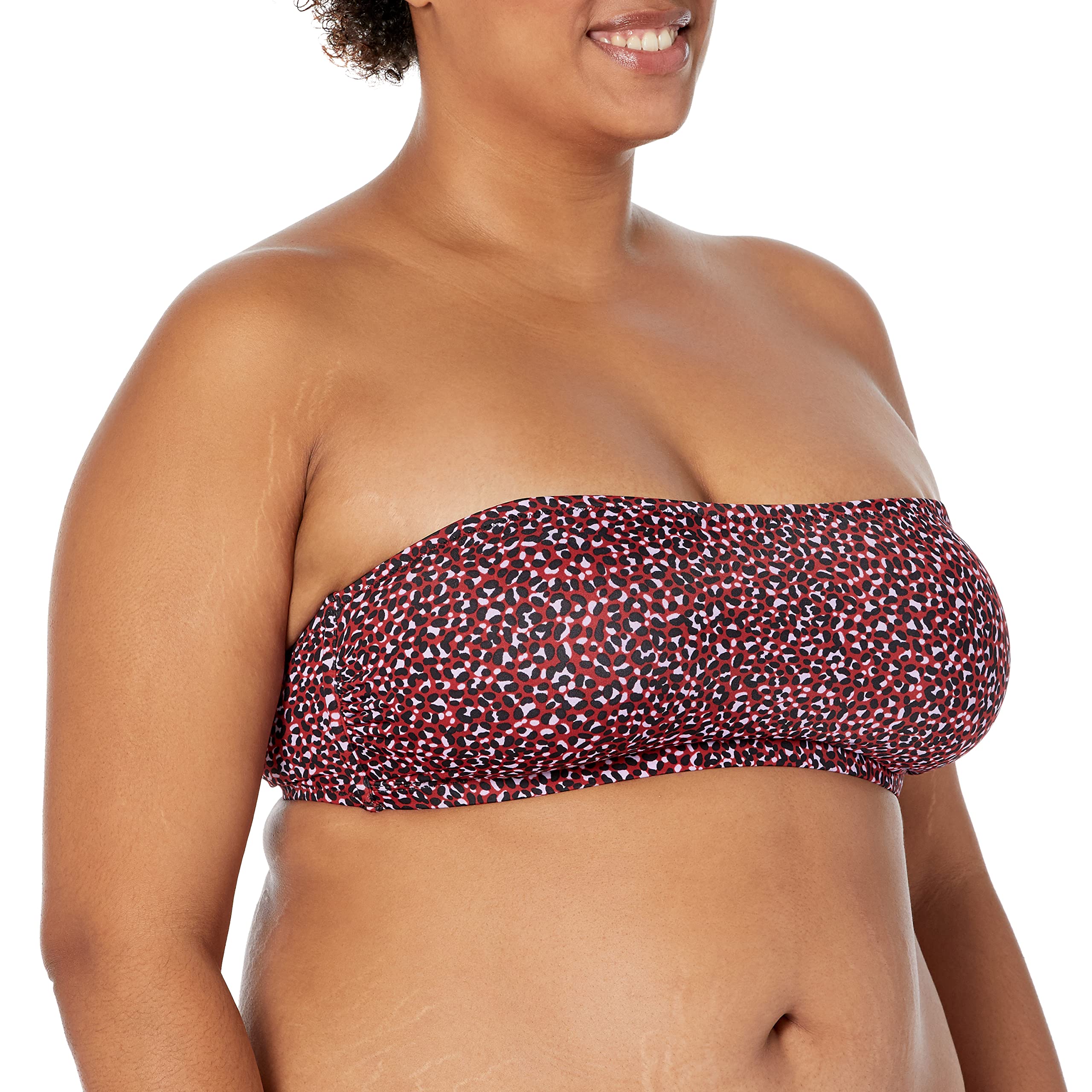 Amazon Essentials Women's Bandeau Swim Top - Comfortable Strapless Bikini Top for Swimming, Beach & Pool | Perfect for Sunbathing, Vacation & Water Sports