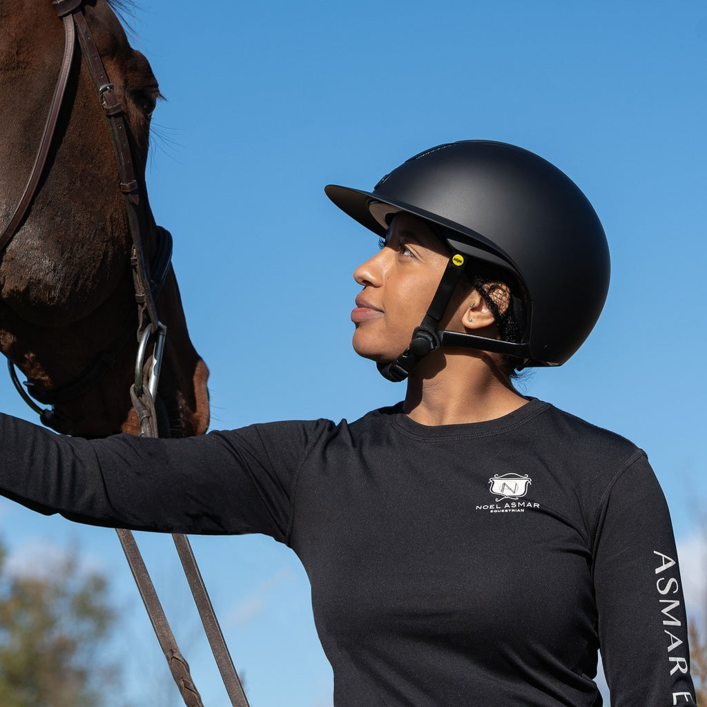 Tipperary Devon MIPS® Wide Brim Equestrian Helmet for Women - Safety Riding Hat for Horseback Riding, Show Jumping & Outdoor Equestrian Sports