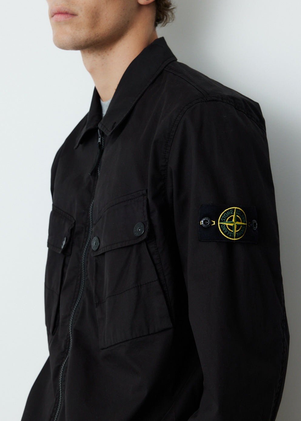 Stylish 2 Pocket Stretch Overshirt for Men - Comfortable Layering Shirt Jacket for Casual Wear & Outdoor Activities