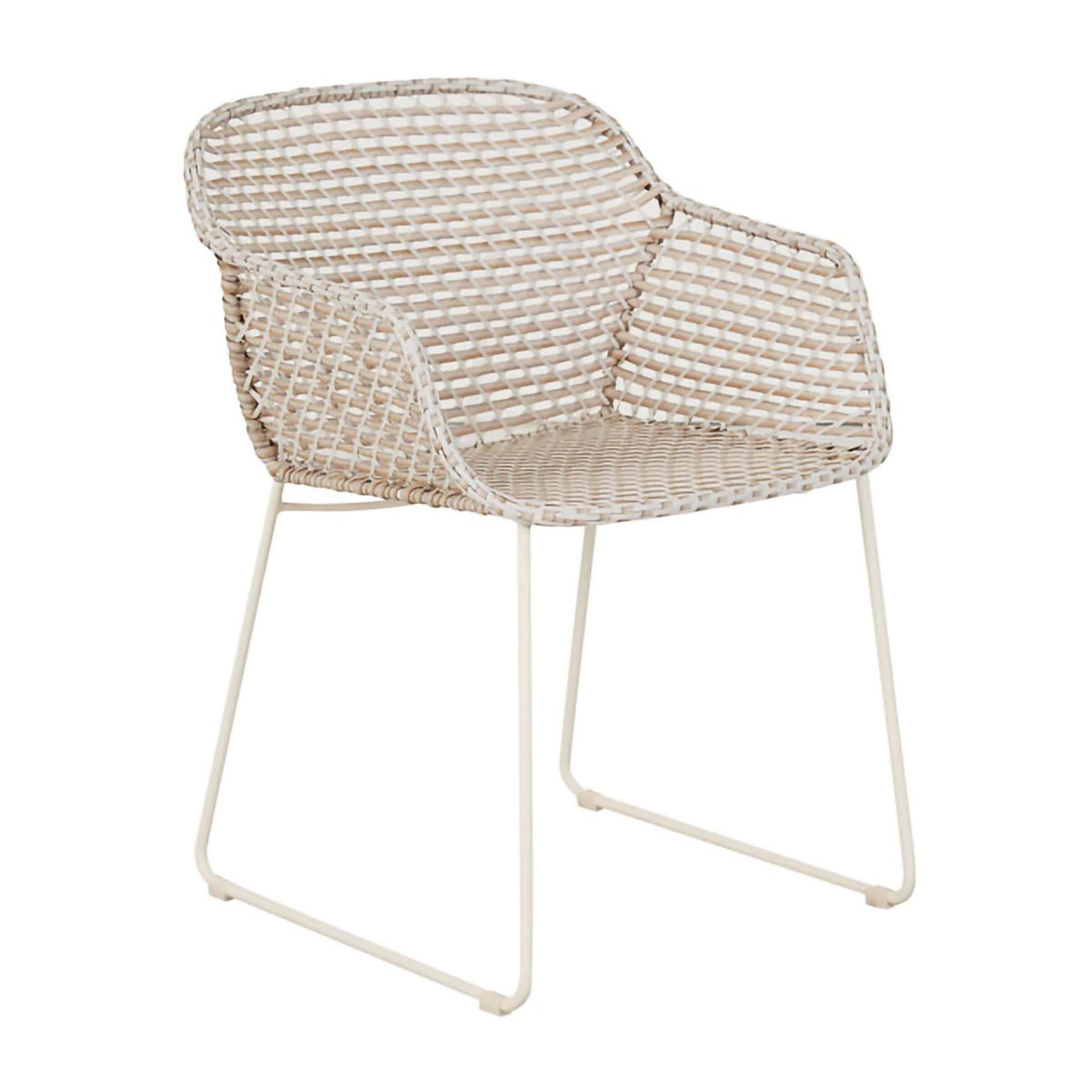 Cabana Link Dining Armchair - Modern Outdoor Patio Furniture for Dining Sets, Poolside Lounging & Garden Decor - Water-Resistant & Durable Wicker Design