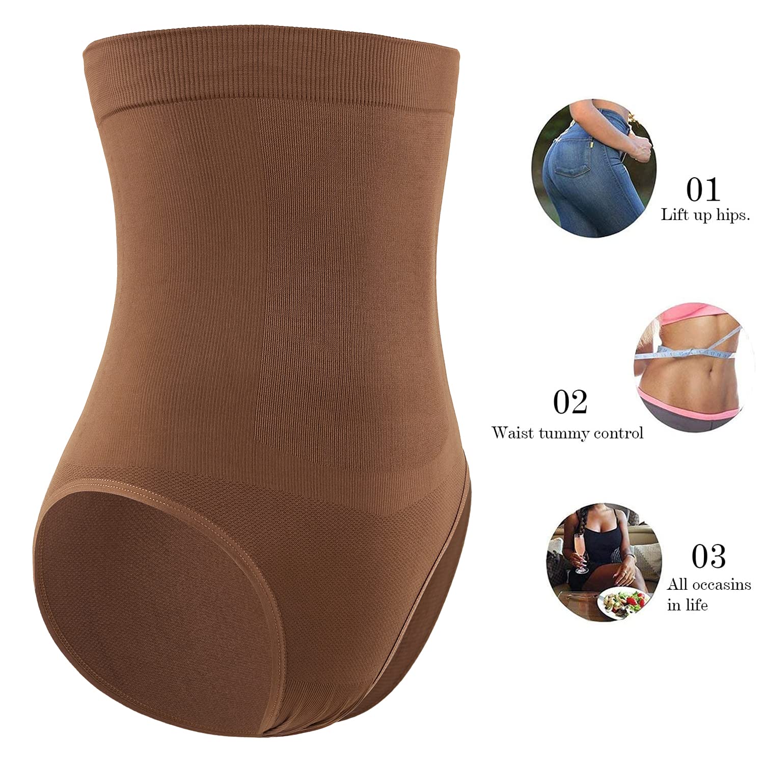 DREAM SLIM Women's High Waist Seamless Shapewear Briefs - Tummy Control Slimming Underwear for Firm Support & Comfort | Perfect for Everyday Wear, Workout & Special Occasions