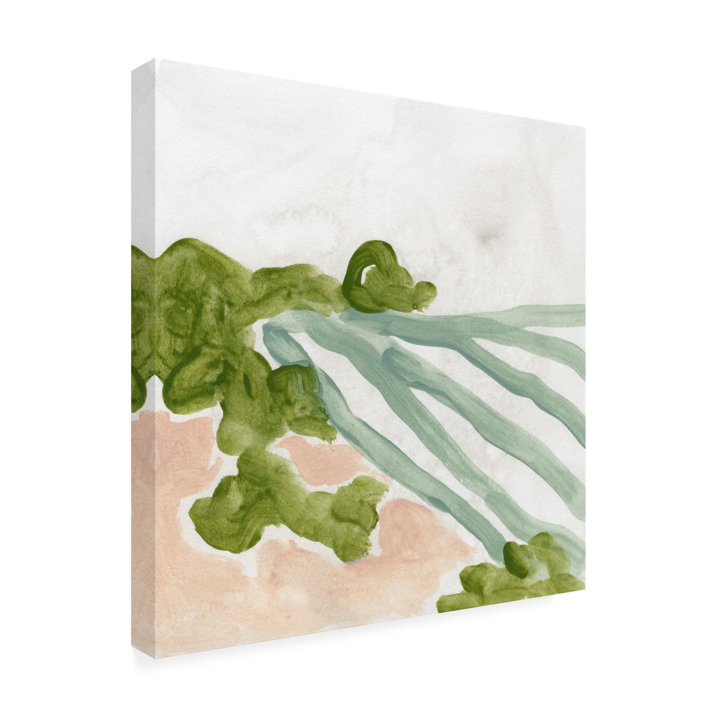 June Erica Vess Landscape Cameo I Canvas Art Print - Modern Wall Decor for Living Room, Bedroom & Office - Handmade Fine Art Painting Reproduction