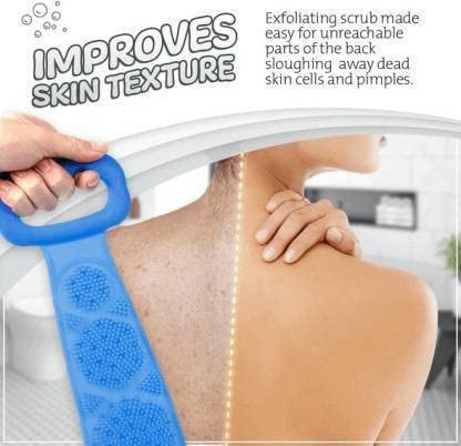 Premium Silicone Body Scrubber & Massager - Dual Sided Exfoliating Bath Brush for Deep Skin Cleaning (4-Pack) | Perfect for Shower, Spa & Back Scrubbing at Home