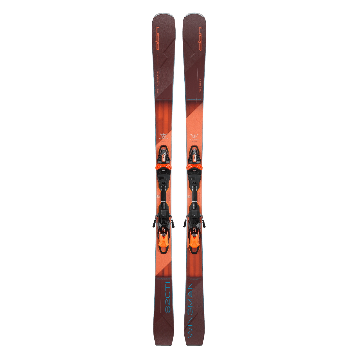 Elan WINGMAN 82 CTI FX Skis with EMX 12.0 DB192319 Bindings 2025 - Perfect for All-Mountain Skiing and Freeride Adventures