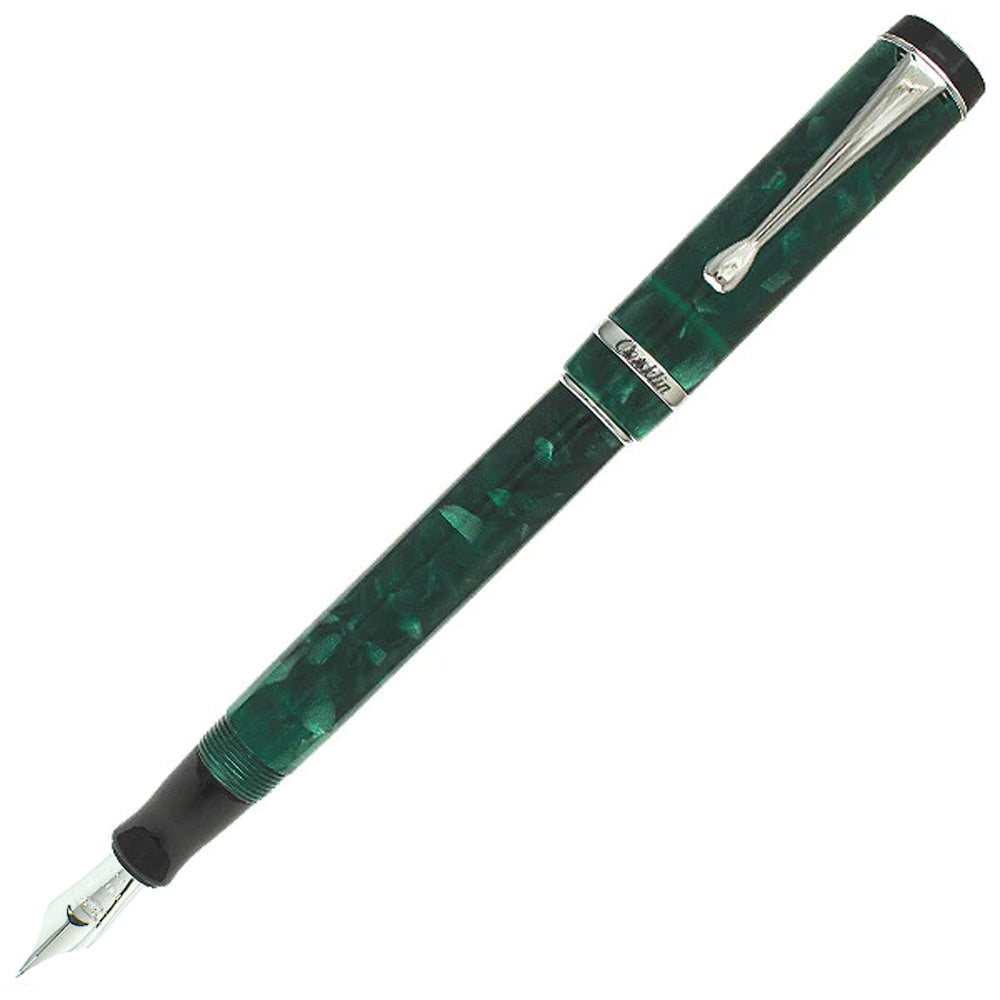 Conklin Duragraph Fountain Pen - Forest Green Fine Nib Luxury Writing Instrument for Calligraphy, Journaling & Office Use