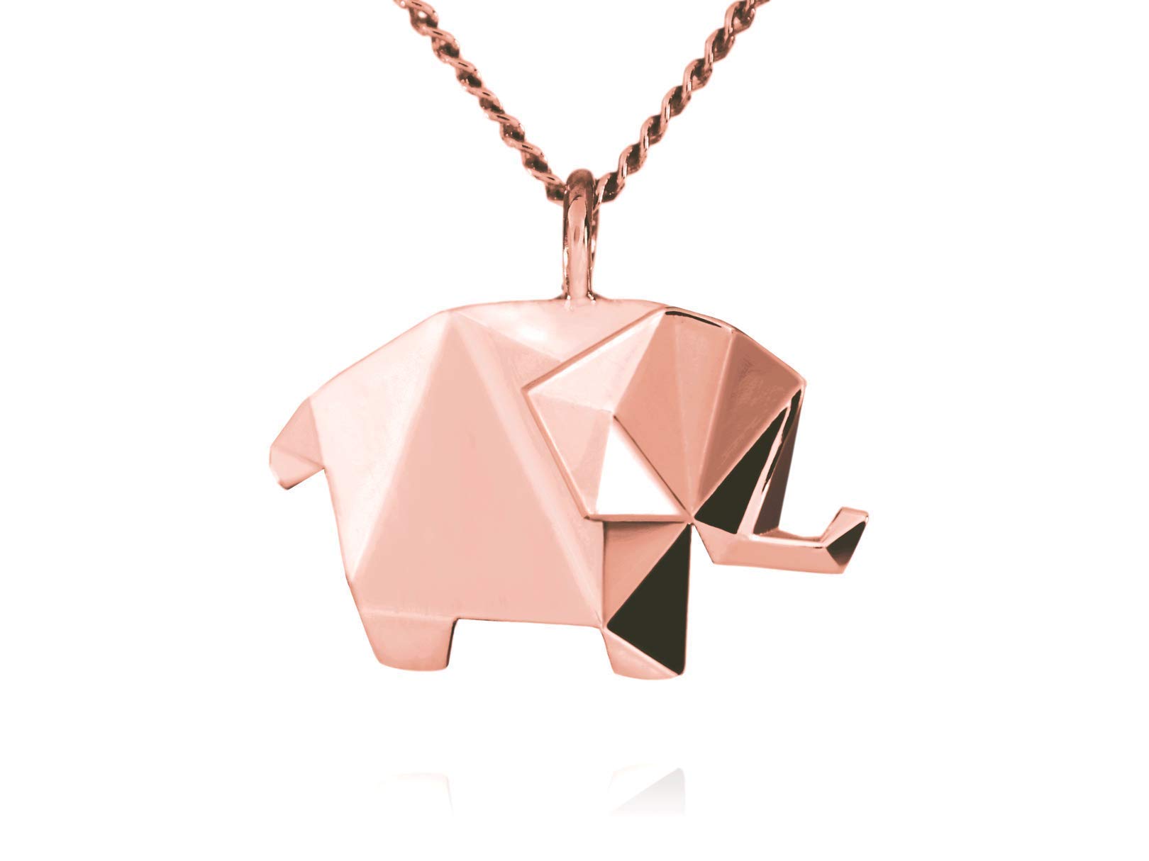 Rose Gold Plated Origami Elephant - Elegant Home Decor & Unique Gift for Wedding, Anniversary, Birthday - Perfect for Shelf, Desk, or Mantel Display