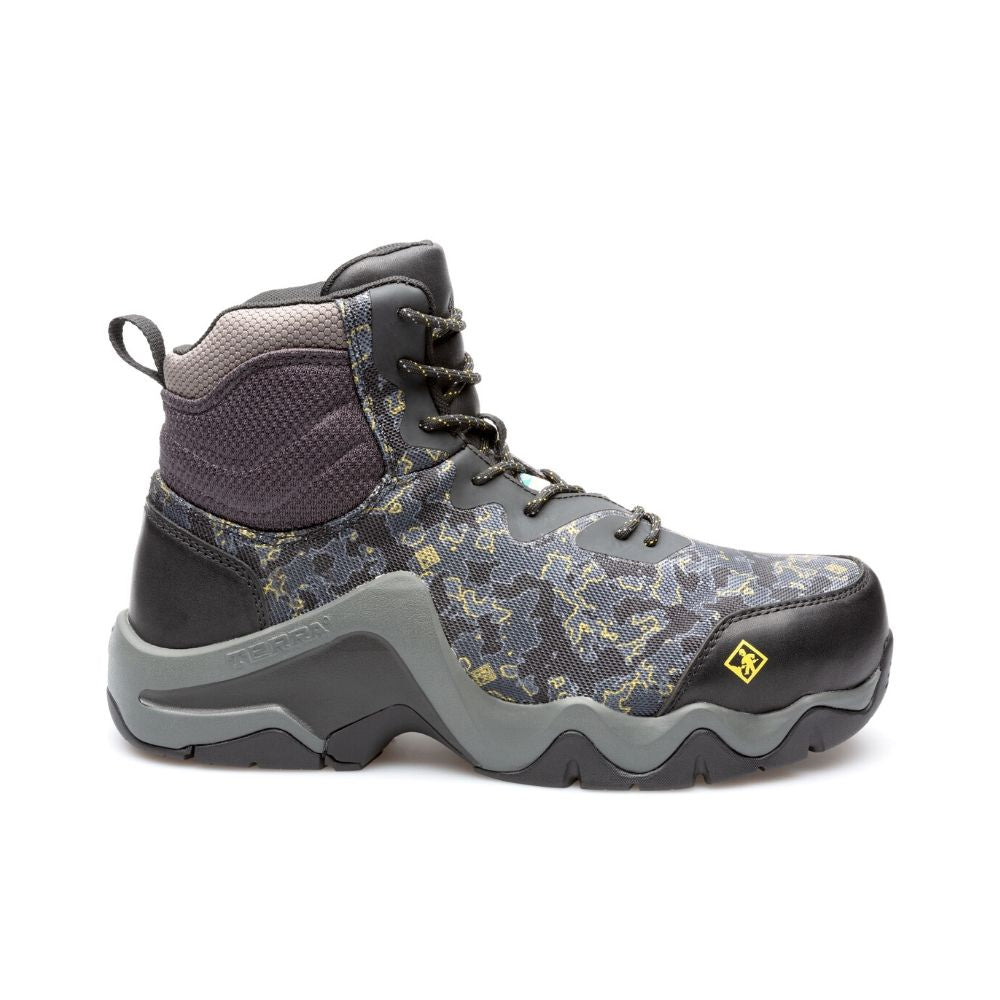 Terra EKG MID Men's Composite Toe Work Shoes - Lightweight Athletic Safety Boots for Construction & Outdoor Work (Camo) | Slip-Resistant & Comfortable for All-Day Wear
