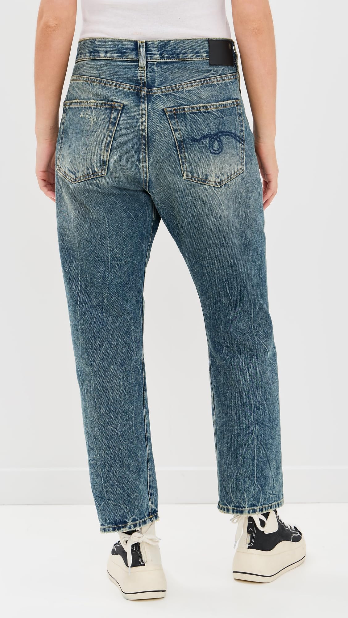 R13 Women's High Waist Cross Over Jeans - Stretch Denim Skinny Pants for Casual Wear & Night Out | Perfect for Date Night, Shopping & Everyday Fashion