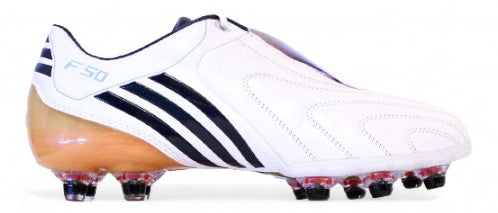 adidas F50i Tunit Leather SG Soccer Cleats - White/Black - Firm Ground Football Boots for Men | Perfect for Matches, Training & Outdoor Play
