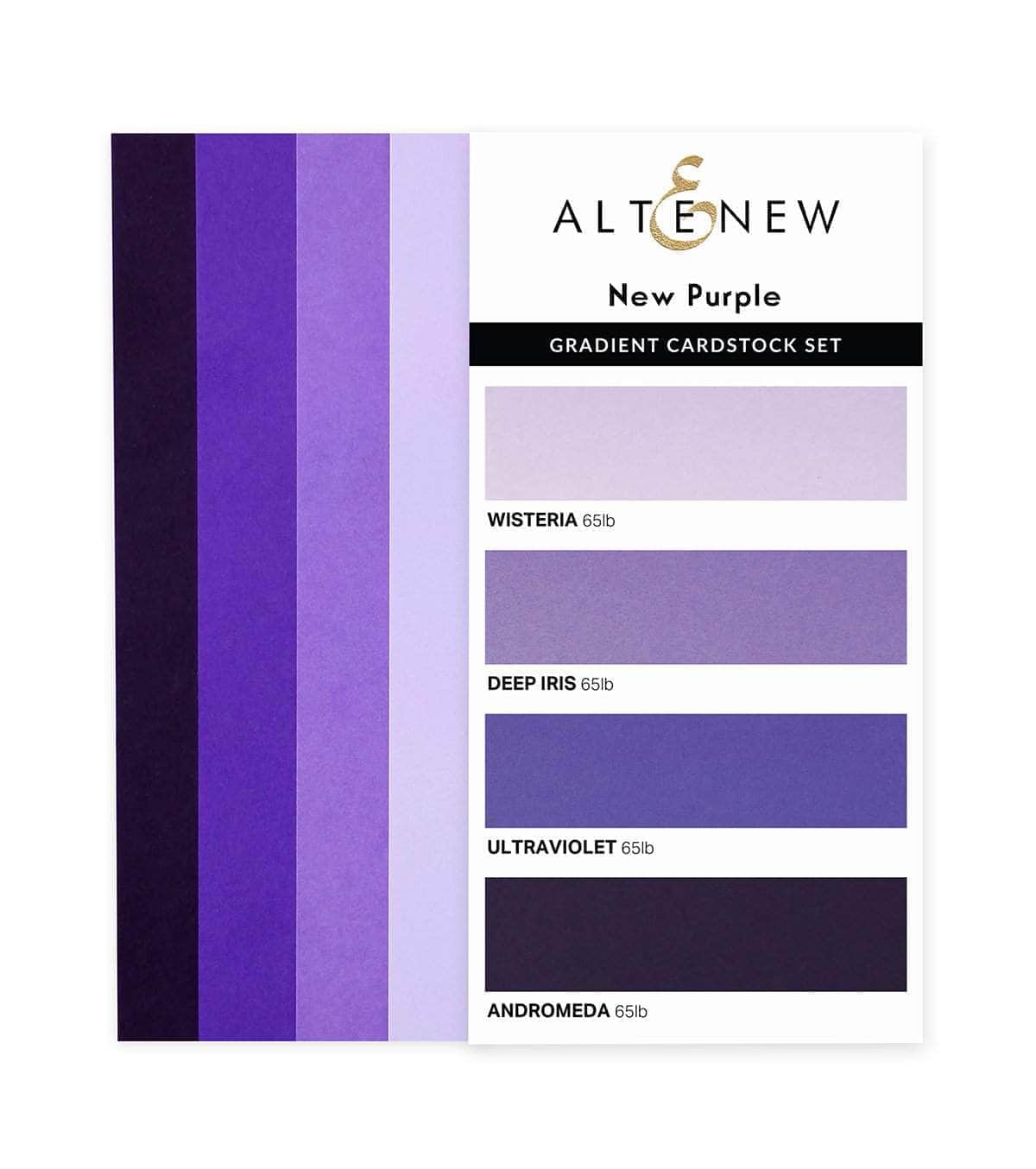 Premium Gradient Cardstock Paper Set - 50 Sheets, Vibrant Purple Shades for Scrapbooking, Card Making & DIY Crafts - Perfect for Invitations, Greeting Cards & Art Projects
