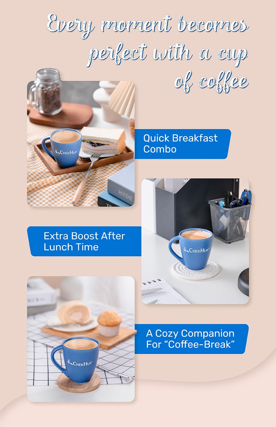 Chek Hup 2-in-1 Ipoh White Coffee with Creamer - 12 Sachets (30 Pack) - Premium Malaysian Instant Coffee for Home, Office & Travel