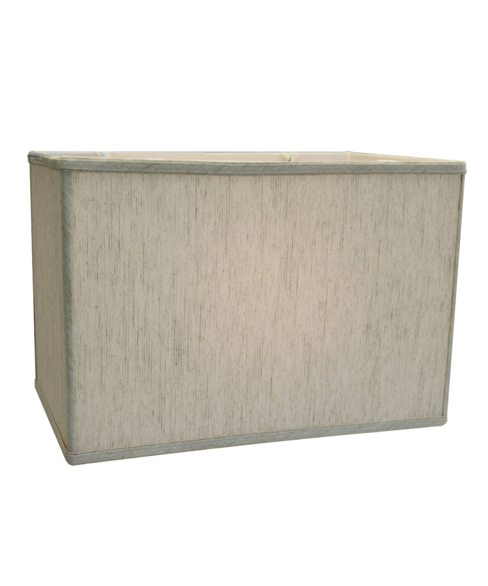 16W x 11H Rectangular Drum Lampshade - Softback Textured Oatmeal Fabric - Perfect for Bedroom, Living Room & Office Lighting Decor