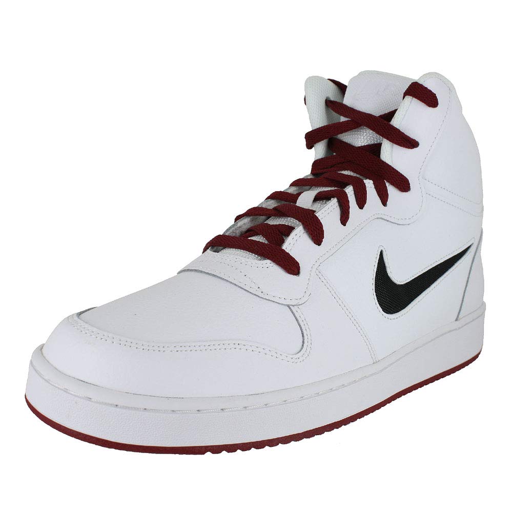 Nike Men's Ebernon Mid Basketball Shoes - White, Anthracite, Team Red - Size 9 | High-Top Sneakers for Court Performance & Street Style