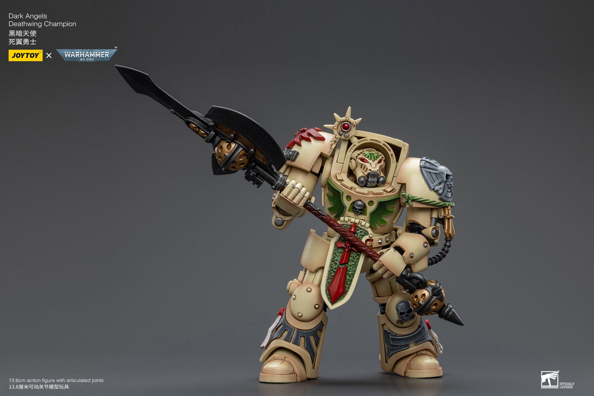 JOYTOY 1/18 Scale Warhammer 40K Dark Angels Deathwing Action Figure - Collectible Miniature for Tabletop Gaming & Display