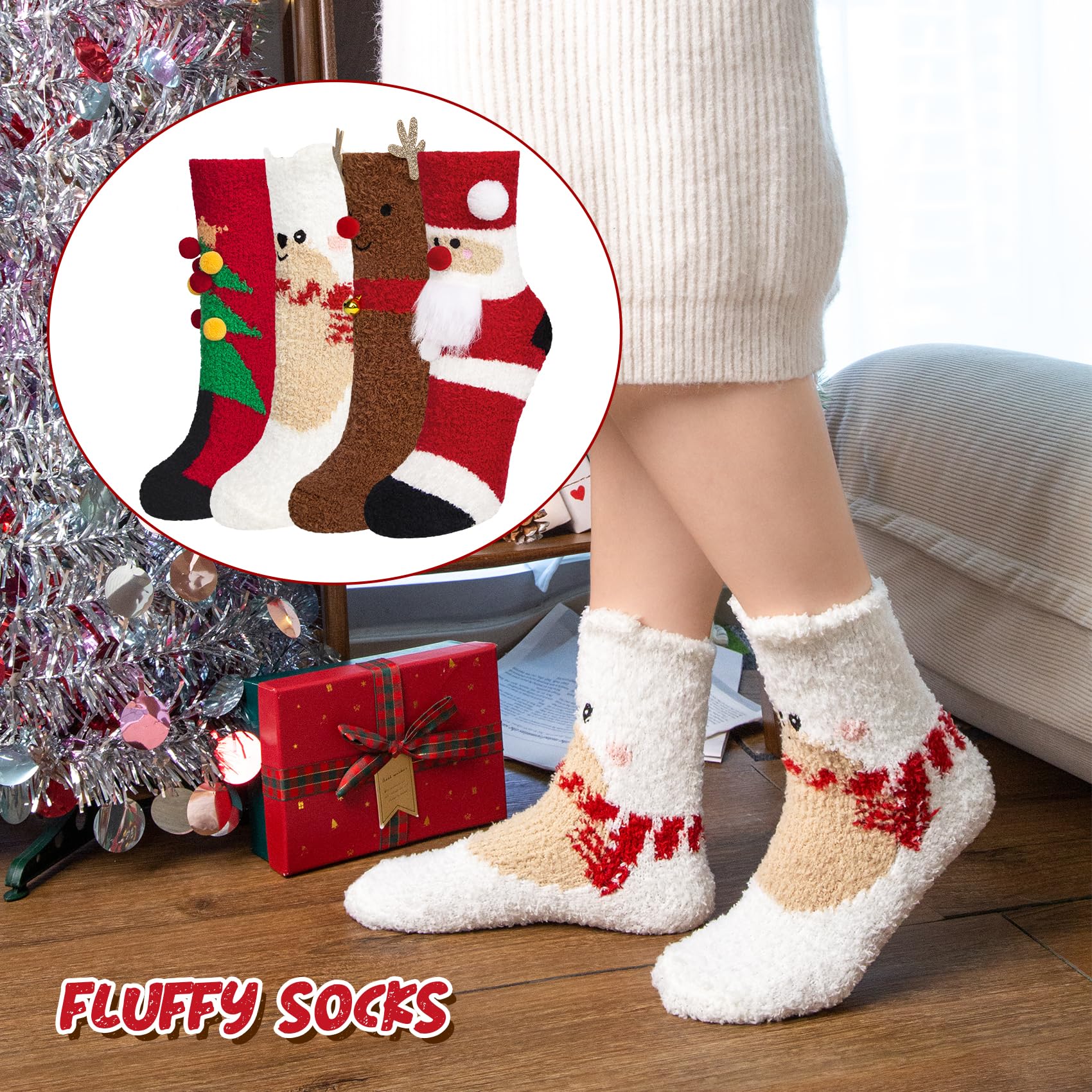 YSense Snug Women's Fluffy Socks - Ultra Soft Fuzzy Winter Thermal Socks for Ladies & Girls | Cozy Bed Socks, Warm Gifts for Christmas, Birthday & Valentine's Day | Perfect for Home Relaxation, Lounging & Cold Weather Comfort