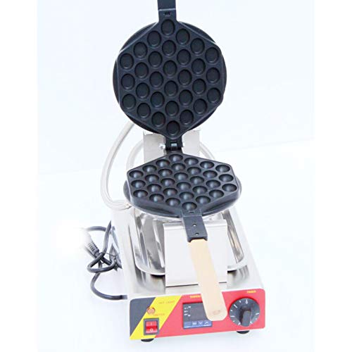 TECHTONGDA Stainless Steel Electric Bubble Egg Waffle Maker with Digital Display - Non-Stick Commercial Waffle Baker Machine 110V for Home, Cafe & Breakfast Business