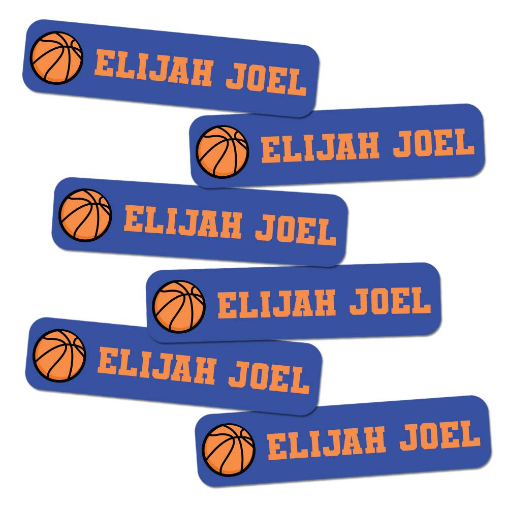 Custom Small Sports Name Labels by Label Daddy - Waterproof Personalized Name Stickers for Kids | Perfect for Shoes, Lunch Boxes, Basketball Gear & More | 80 Count Pack | Great for School, Sports Teams & Summer Camps