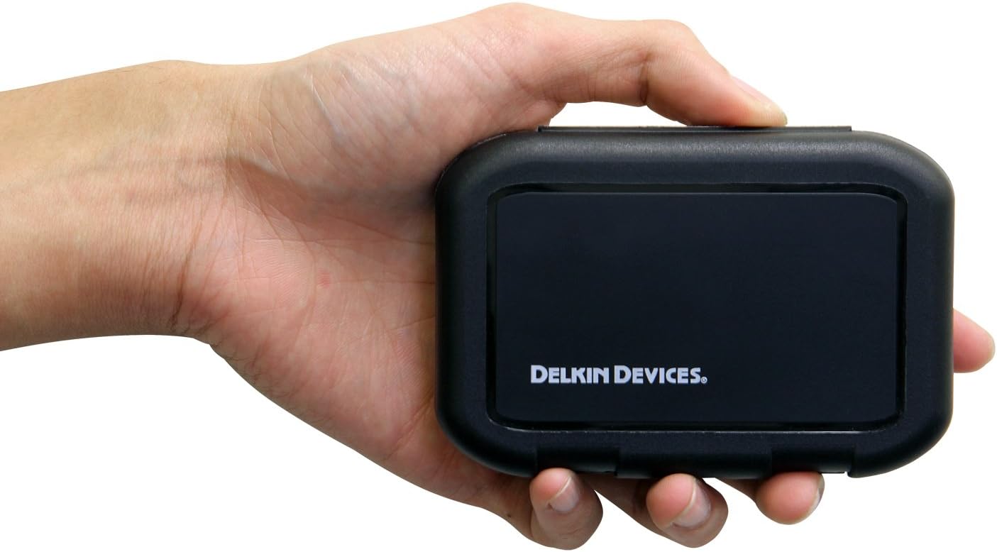 Delkin SD Card Storage Totes - Waterproof & Shockproof Memory Card Organizer Case for Camera, GoPro, DSLR - Perfect for Travel, Photography & Outdoor Adventures (Black)