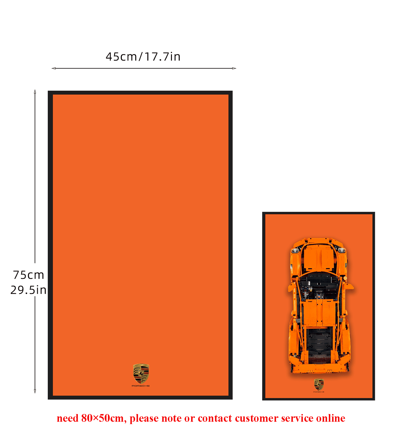 LEGO Technic 42056 Porsche 911 GT3 RS Wall Display Frame - Premium Showcase for LEGO Car Models - Perfect for Home Office Decor & Collector's Display