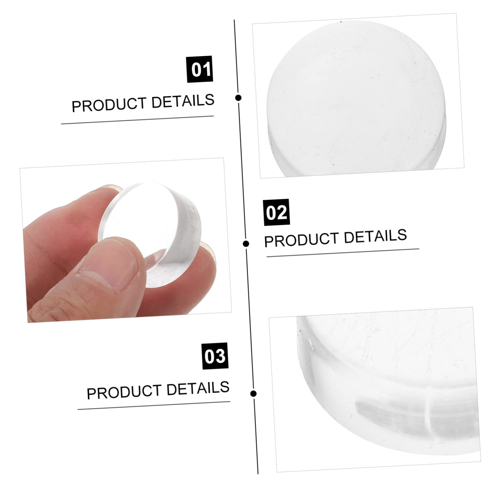 6-Piece Clear Nail Polish Set with Silicone Stamp for French Manicure - Nail Art Tool Kit with Replacement Heads & Pointy Silica Gel Tips - Perfect for Salon Professionals & Home Nail Care