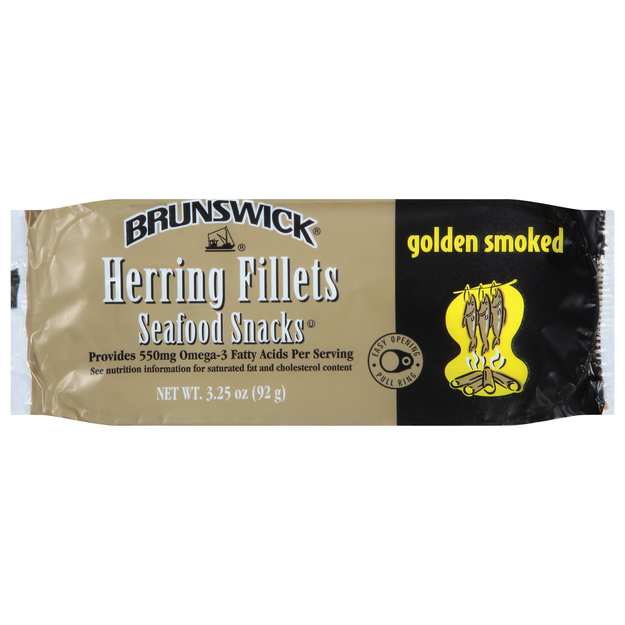 Brunswick Golden Smoked Herring Fillets in Can - 3.25 oz, High Protein (18g per Serving), Gluten Free, Keto Friendly - Perfect for Pasta Dishes, Seafood Recipes & Healthy Snacks - Great for Meal Prep, Camping Trips & Quick Protein Boost