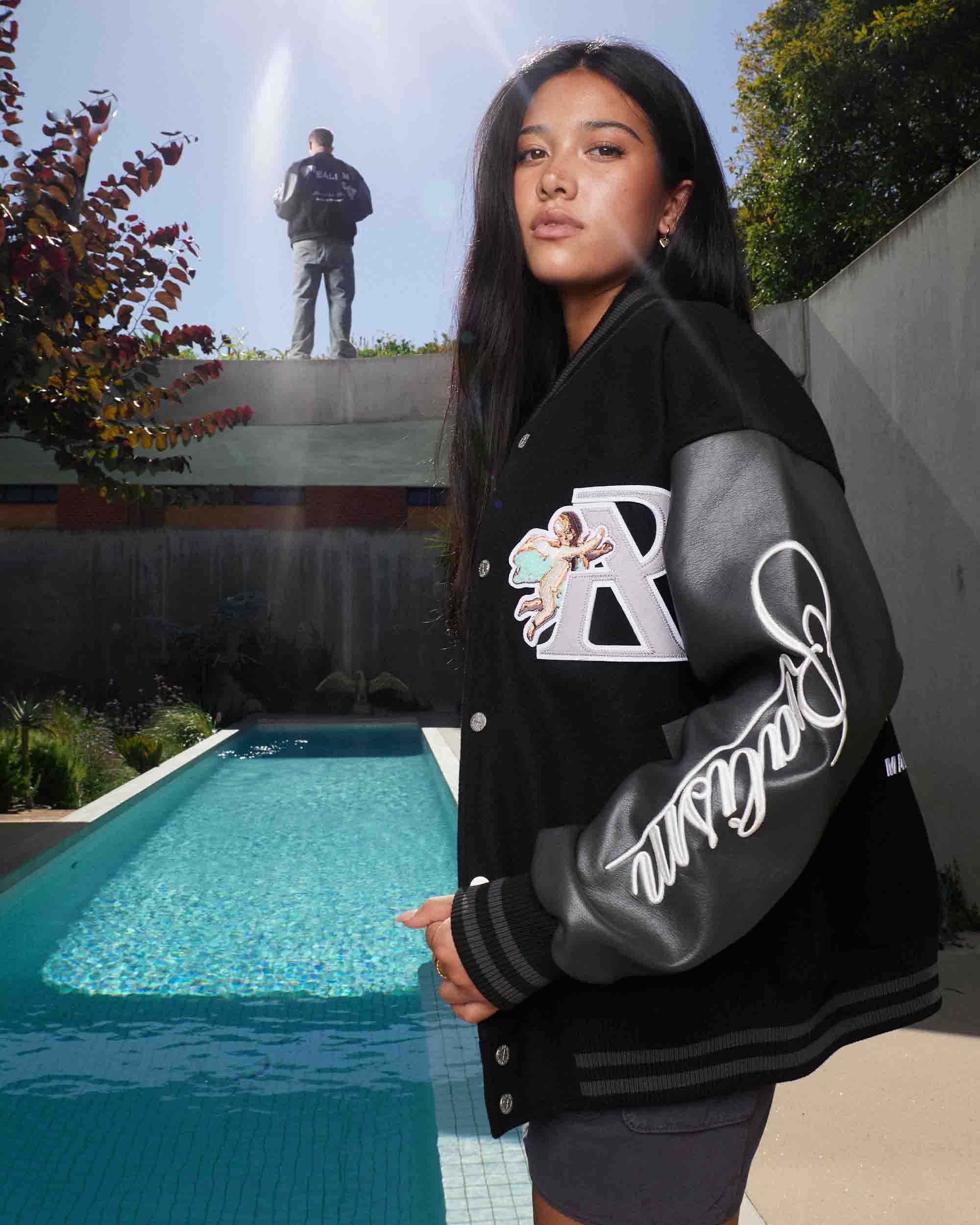 SSS Realism Homecoming Varsity Jacket - Black | Vintage Baseball Letterman Jacket for Men & Women | Perfect for High School Events, College Parties & Casual Outfits