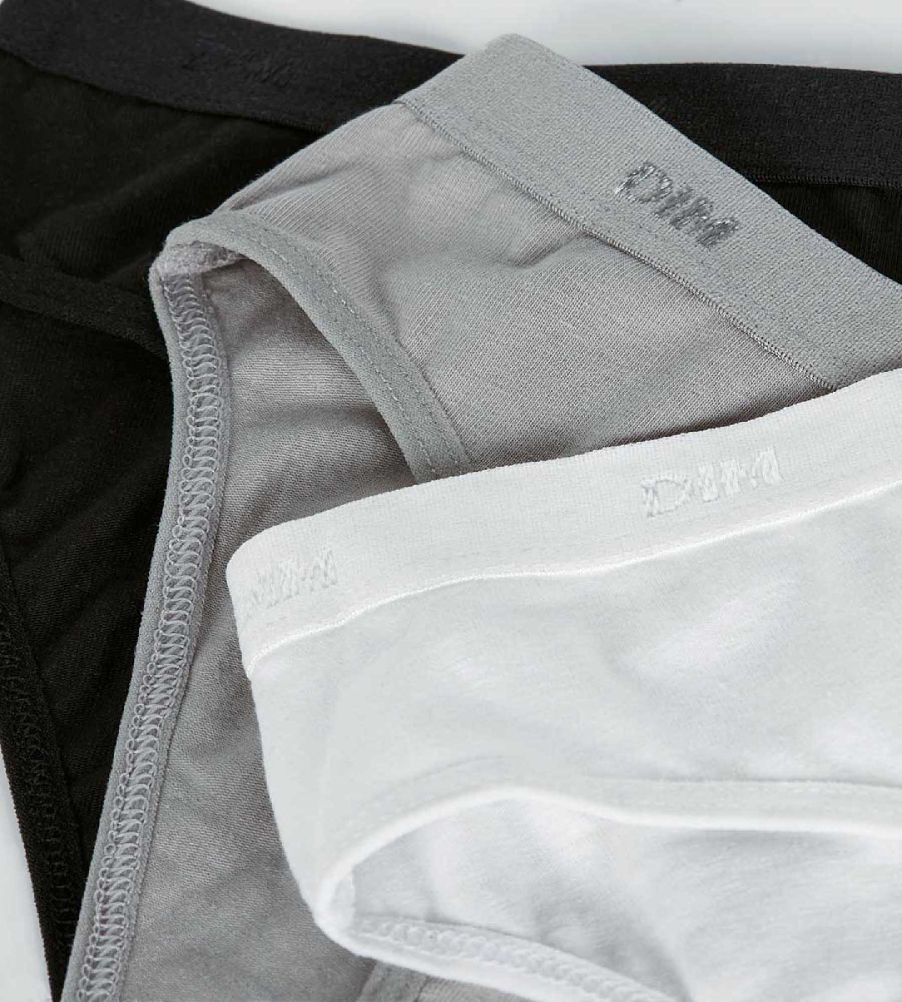 DIM Girl 3-Pack Cotton Underwear - White, Black, Gray - Breathable & Comfortable for Everyday Wear - Perfect for School, Work & Gym