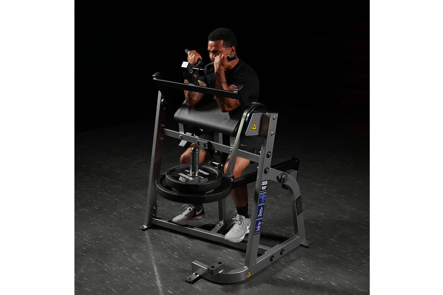 Hammer Strength Plate Loaded Seated Biceps Curl Machine - Professional Gym Equipment for Arm Workouts & Strength Training