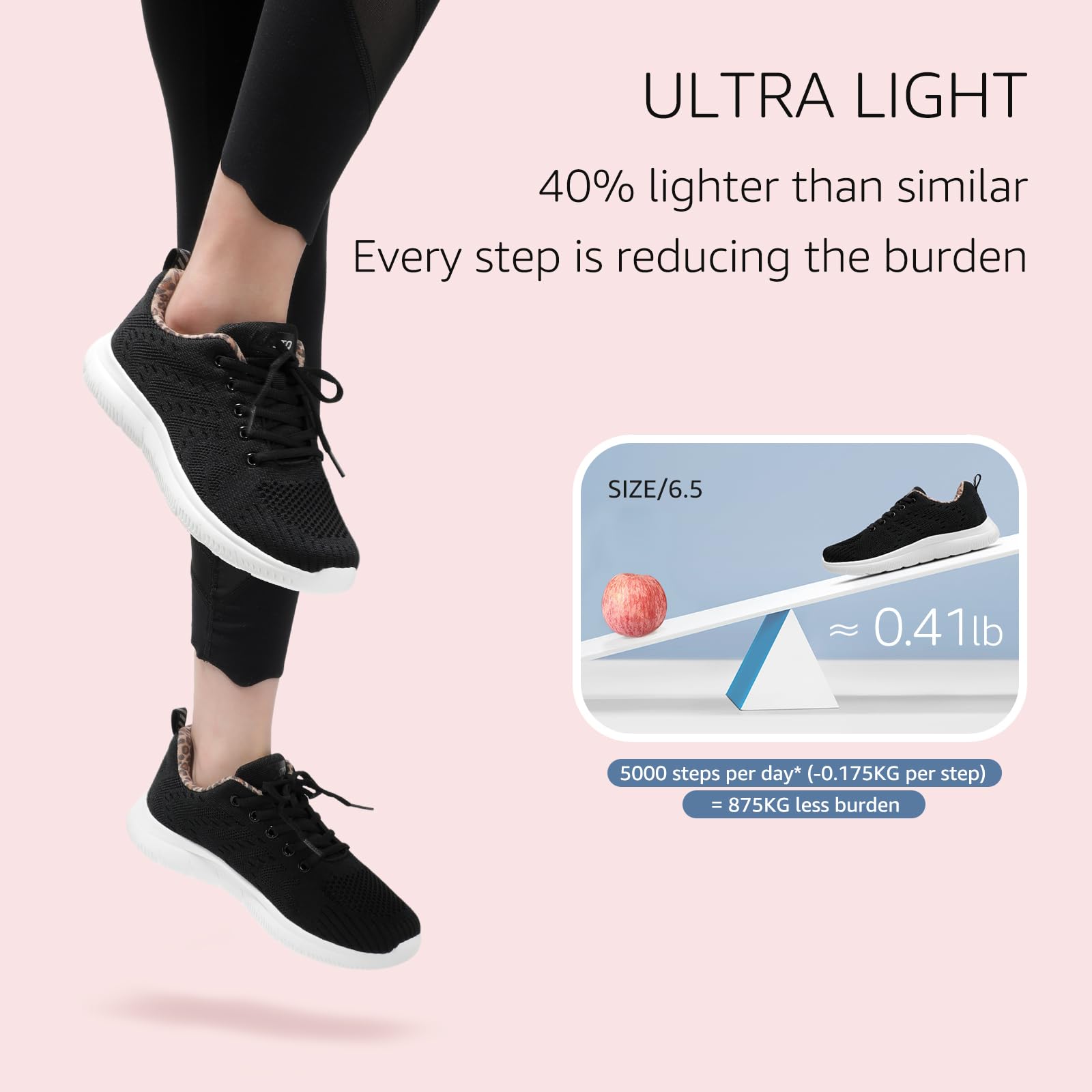 STQ Women's Lightweight Tennis Shoes - Comfortable Walking & Athletic Sneakers for Gym, Workout, Cross Training | Fashionable & Breathable for Running, Jogging, Casual Wear