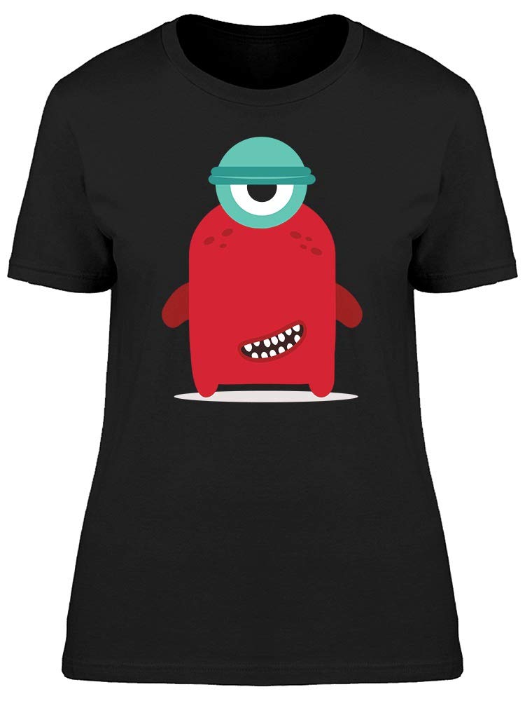 Crazy Red Monster Doodle Graphic T-Shirt for Women | Cute Cartoon Print Tee | Casual Streetwear, Weekend Outfits & Gift Ideas
