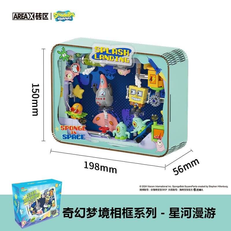 SpongeBob SquarePants Fantasy Dream Frame - Cartoon Character Wall Art Decor for Kids Room, Living Room & Bedroom