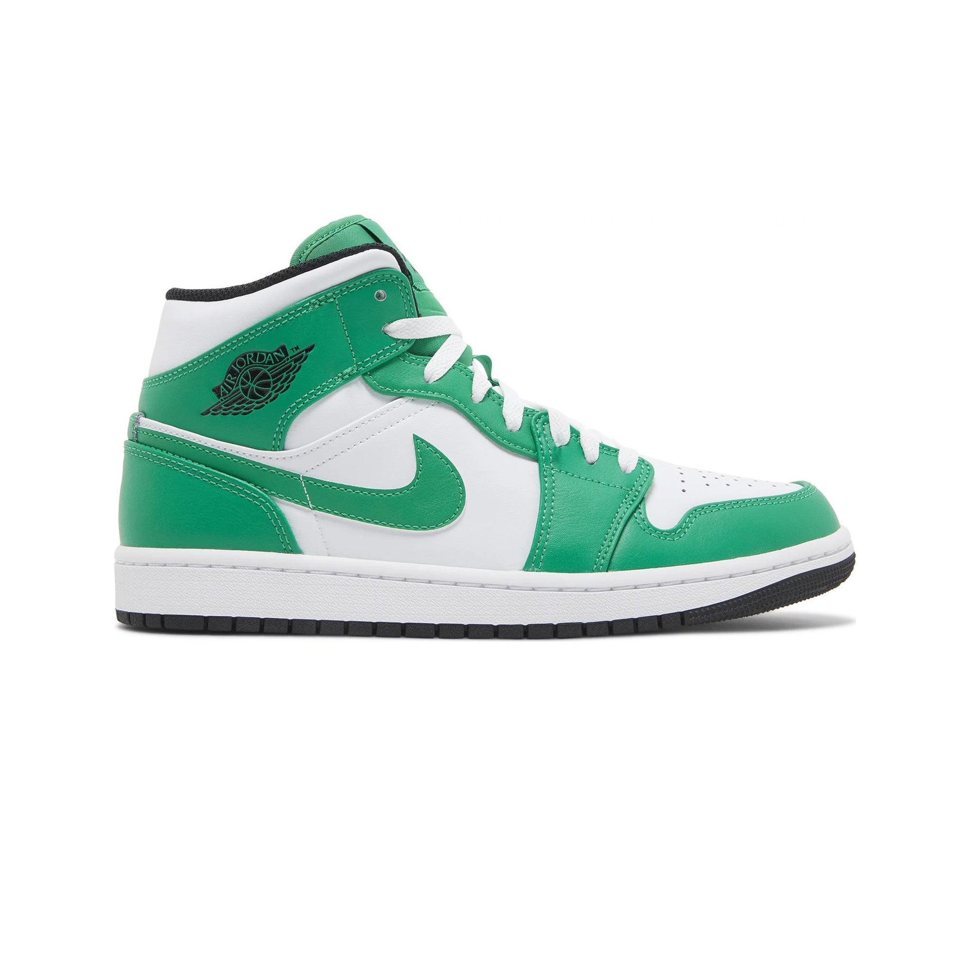 Air Jordan 1 Mid 'Lucky Green' Basketball Shoes 2023 - Men's Retro Sneakers for Casual Wear & Street Style Fashion