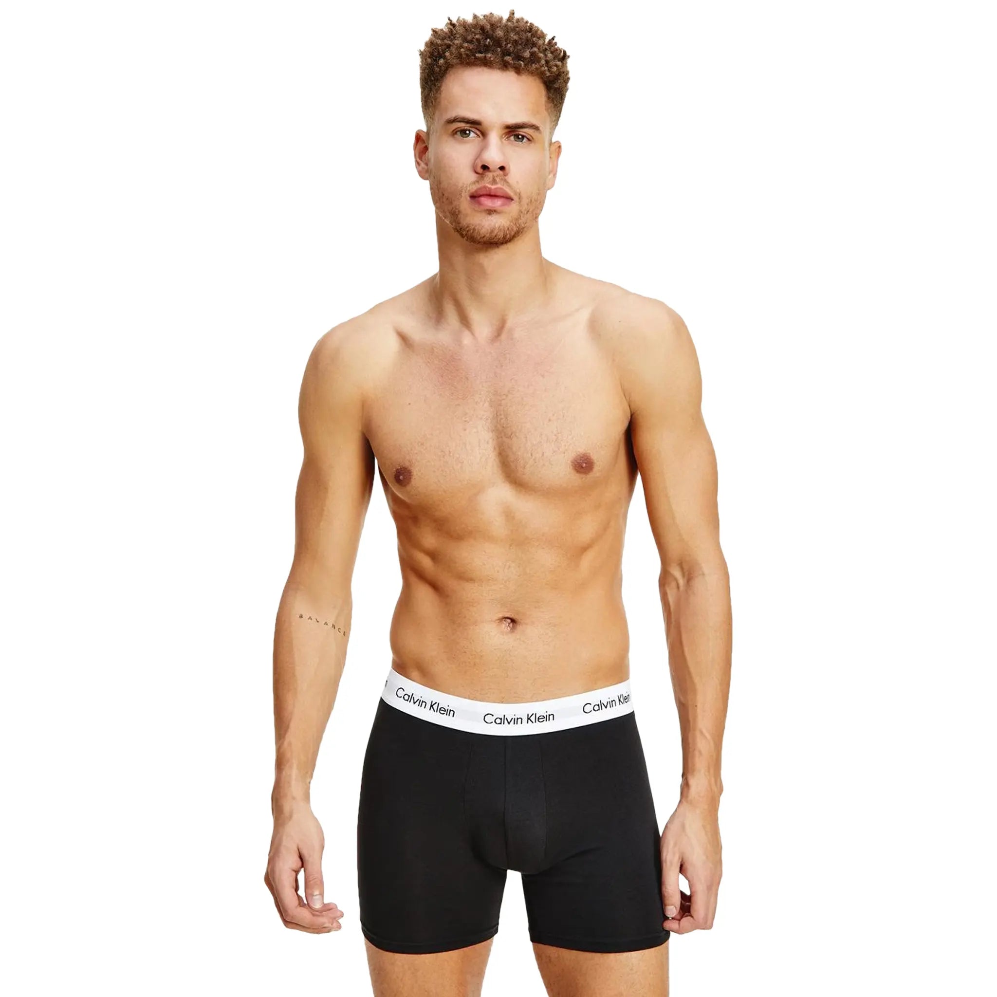 Calvin Klein Men's 3-Pack Black Boxer Briefs - Soft Cotton Underwear for Everyday Comfort & Support | Gym, Work, Sleep