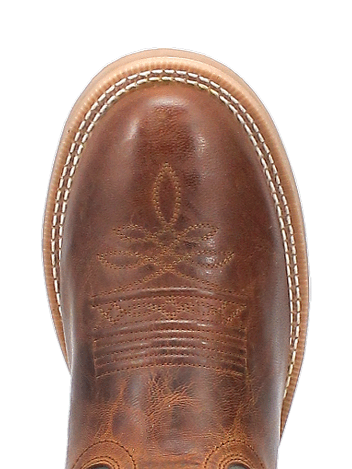 Laredo 7734 Men's Dawson Leather Boots - Brown & Grey Distressed Cowboy Boots for Western Riding, Work & Casual Wear