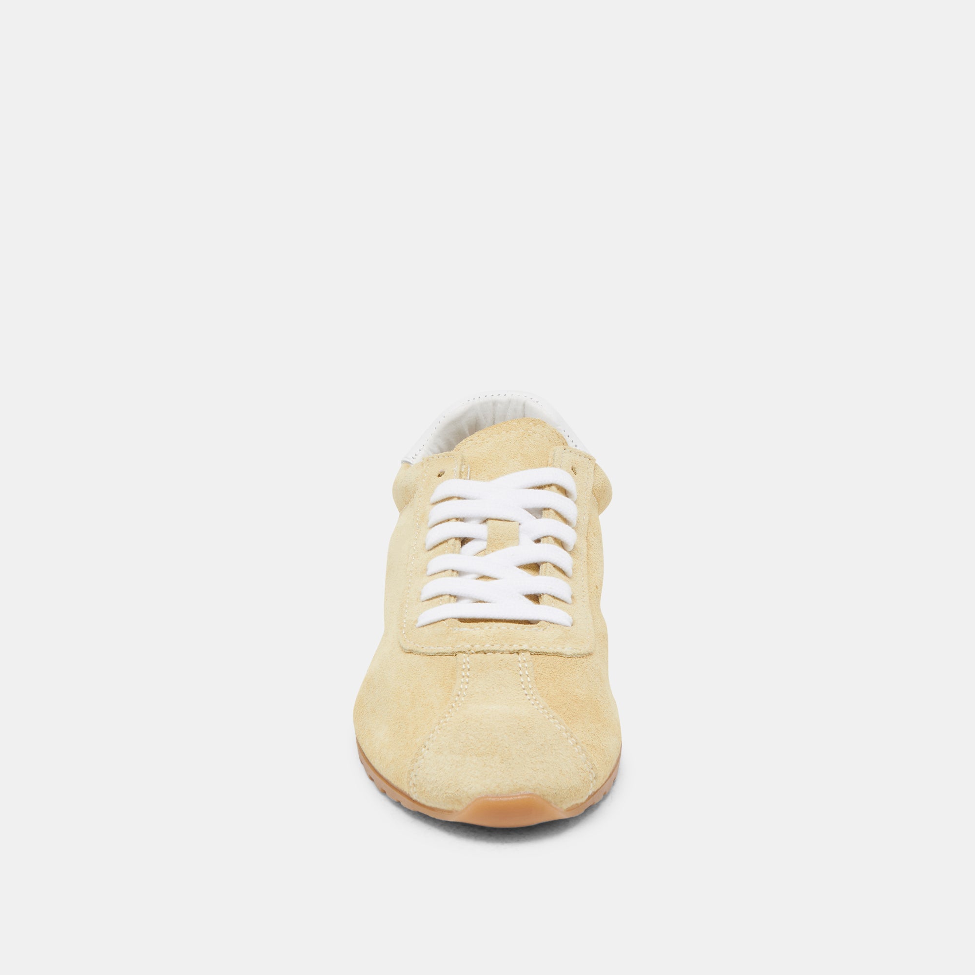 SERINA Women's Yellow Suede Sneakers - Comfortable Casual Walking Shoes for Everyday Wear, Workout & Outdoor Activities