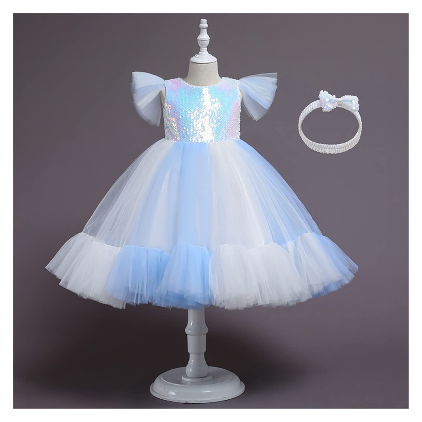 UXZDX CUJUX Girls' Party Dress - White 100cm Kids Costume for Birthday, Christmas & Special Occasions