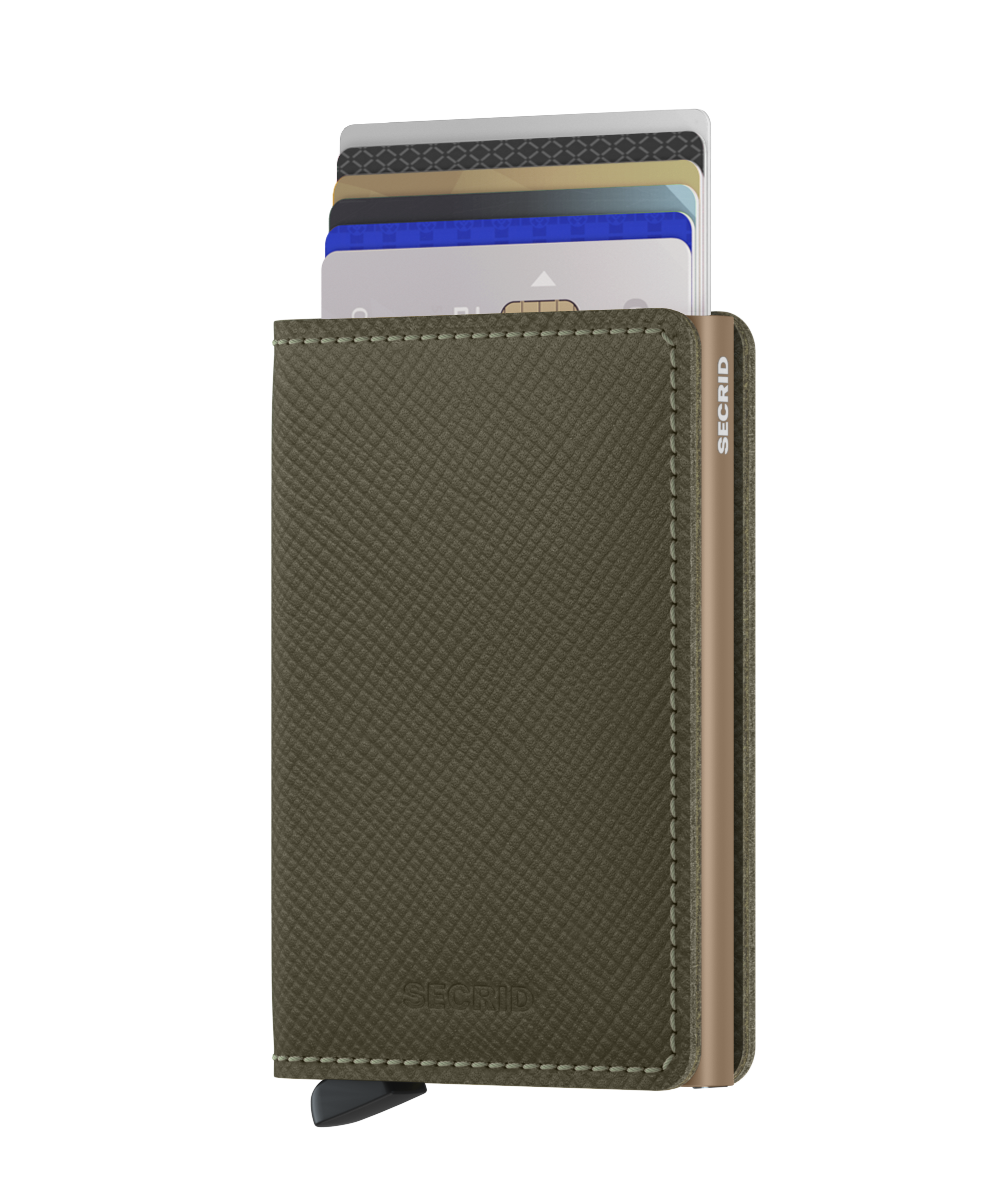 SECRID Slimwallet Saffiano Leather - RFID Blocking Minimalist Wallet for Men & Women | Perfect for Travel, Business & Everyday Use