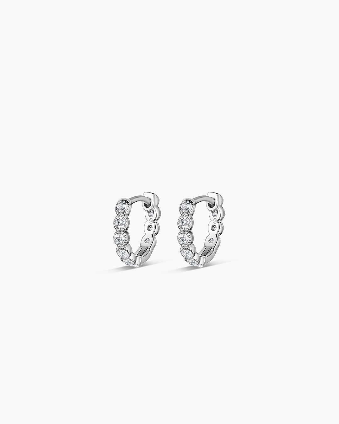 Madison Shimmer Huggie Earrings - Gold Hoop Huggies for Women, Minimalist Small Hoop Earrings for Everyday Wear, Perfect for Work, Parties & Gifting
