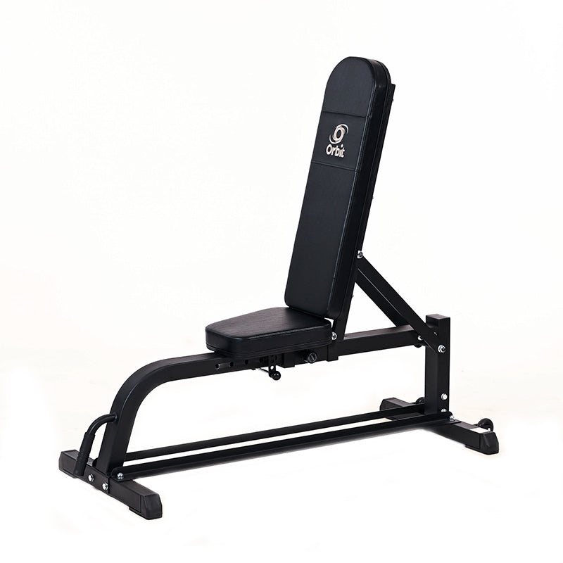 Orbit Adjustable Weight Bench with Dumbbell Storage Shelf - Home Gym Equipment for Full Body Workout & Strength Training