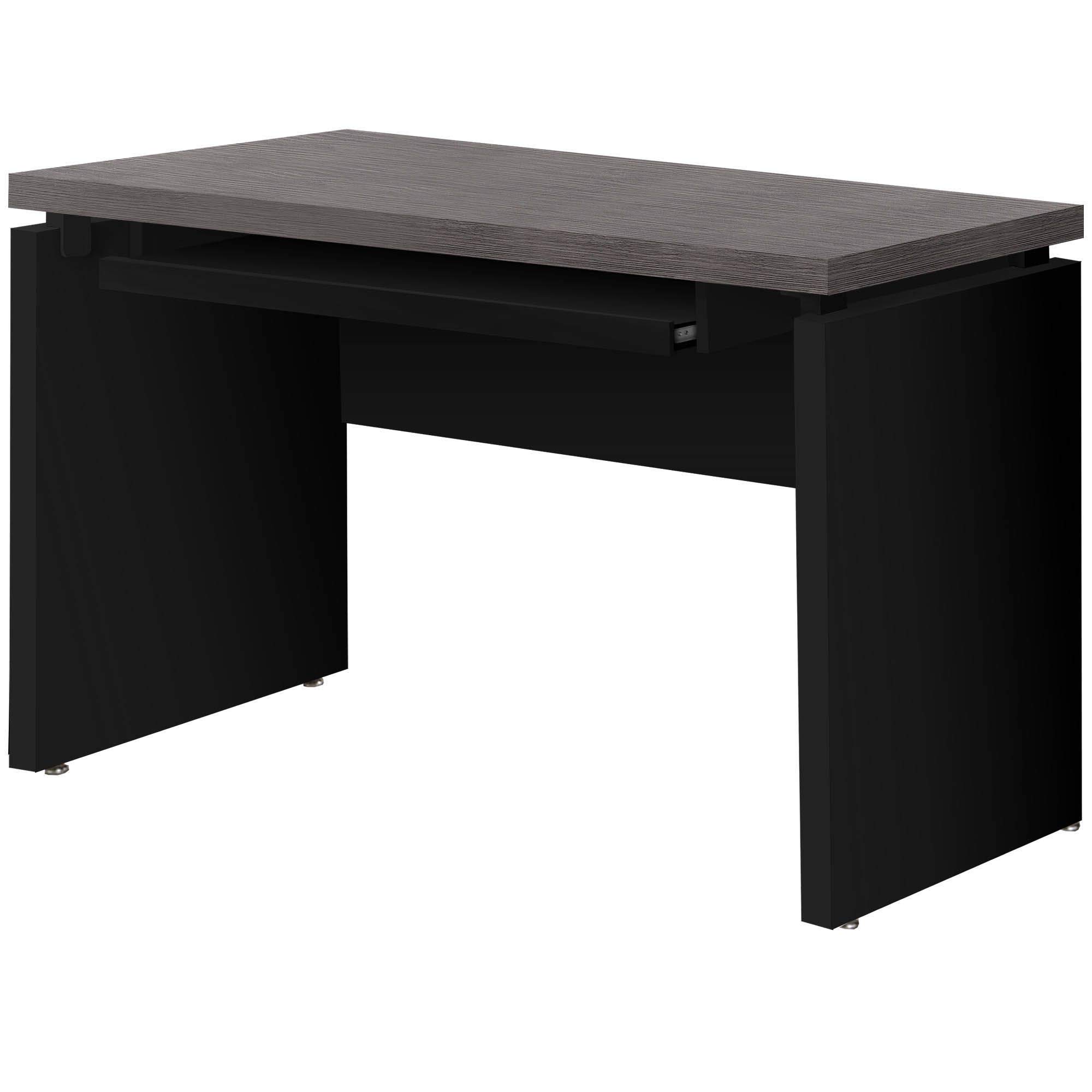 Offex 48 Inch Modern L-Shaped Computer Desk with Pull-Out Keyboard Tray - Black & Grey Home Office Desk for Small Spaces, Gaming & Workstation Setup