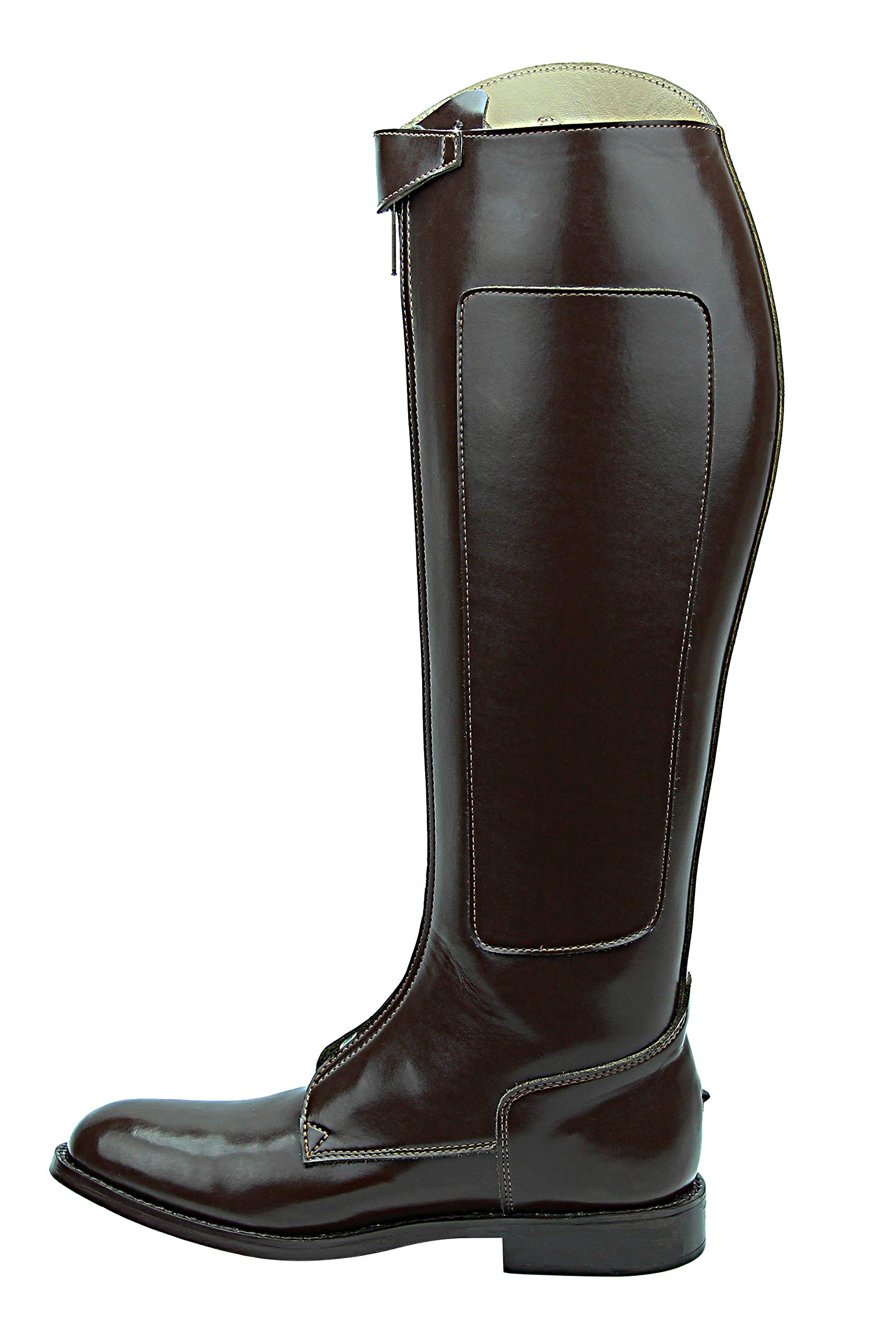 Men's Invader-1 Equestrian Knee High Leather Riding Boots - Brown - Perfect for Polo, Horseback Riding & Outdoor Equestrian Sports