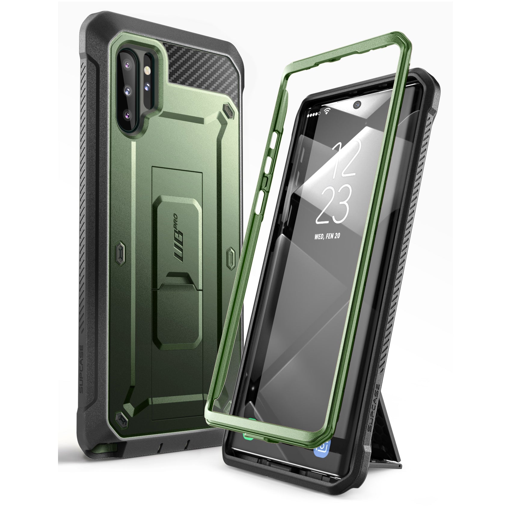 Samsung Galaxy Note10 Plus / Note10 Plus 5G Unicorn Beetle Pro Full-Body Rugged Protective Case - Dark Green | Shockproof & Drop Protection for Outdoor, Work & Travel