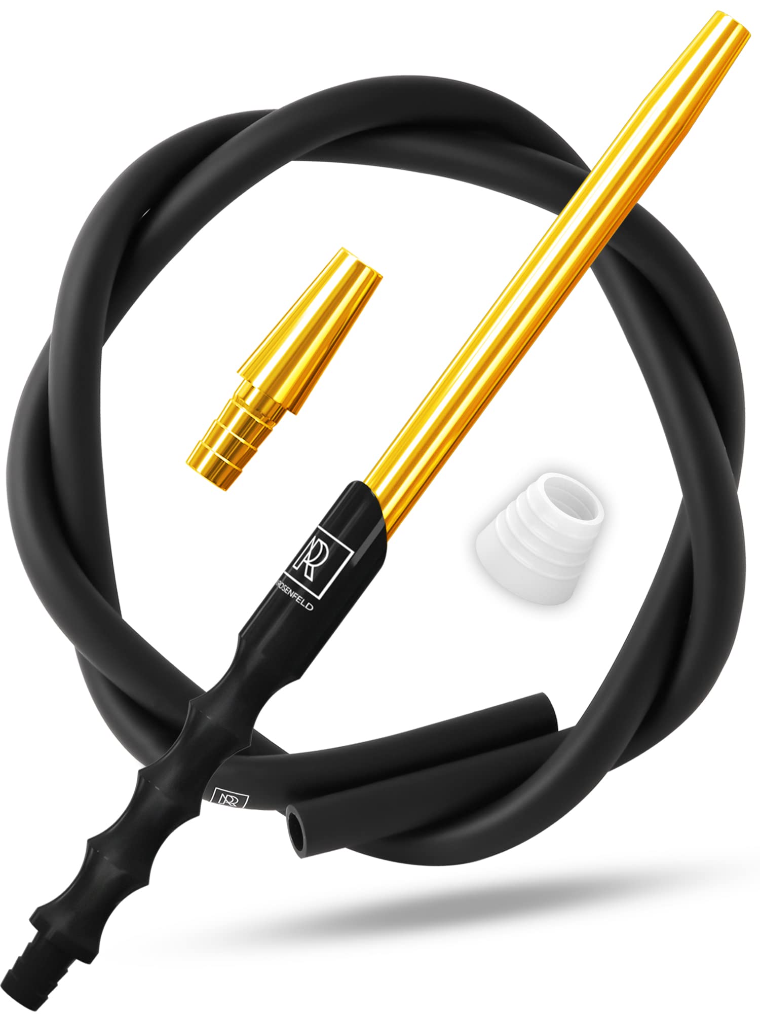 40 Pack Premium Silicone Hookah Hose with Aluminum Mouthpiece - 60 Inch Long Washable Water Pipe Hose, 15 Inch Easy-Grip Handle - Rustproof & Ghost-Free for Smooth Smoking Experience | Perfect for Home Parties, Hookah Lounges & Social Gatherings