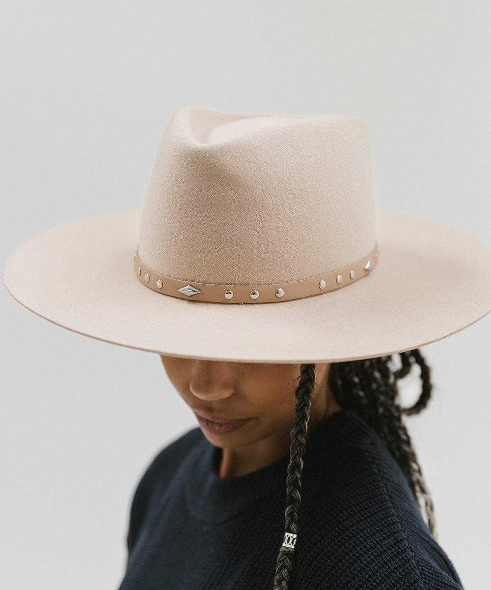 Studded Leather Hat Band for Cowboy Hats - Western Style Accessory for Rodeo, Music Festivals & Outdoor Events