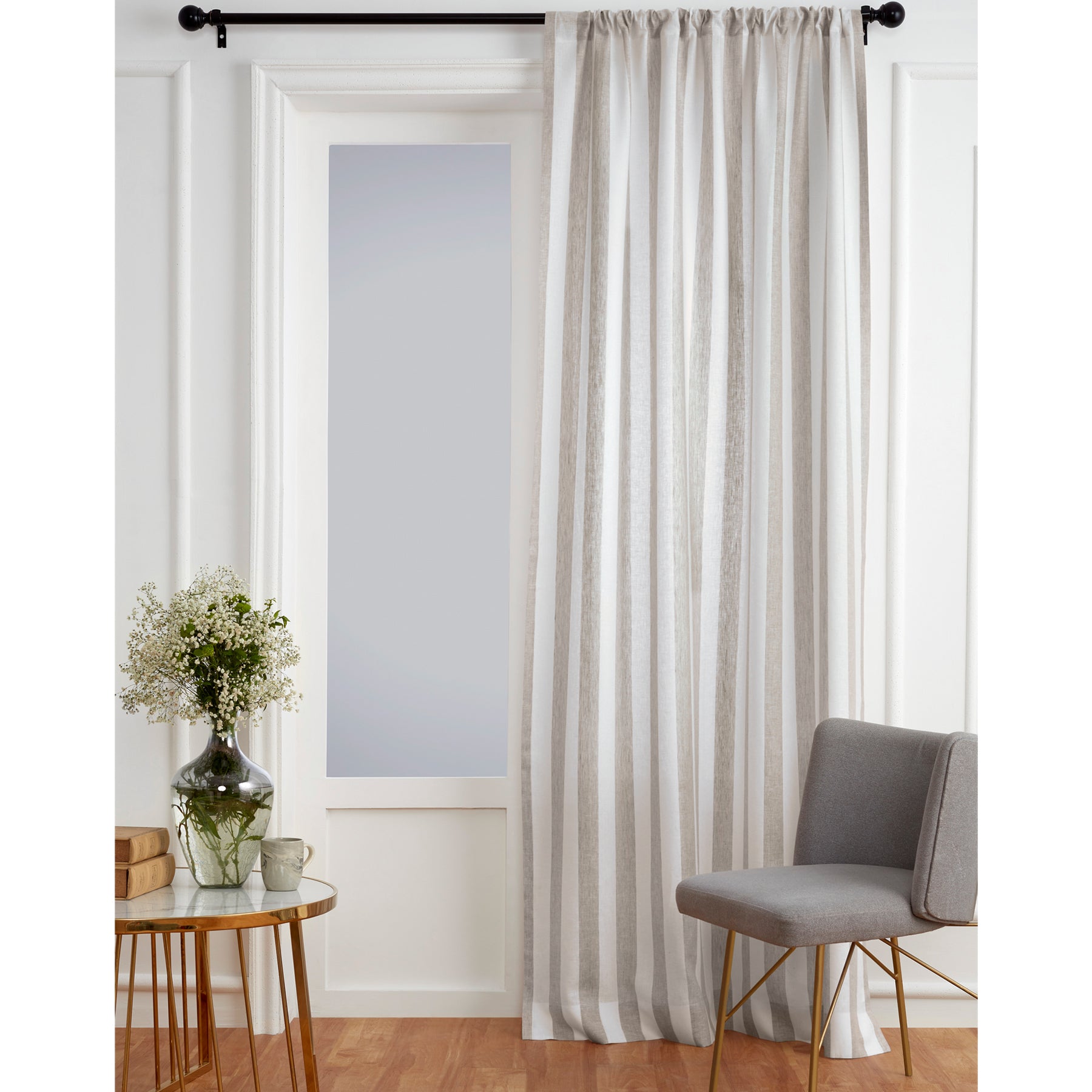 Black and Natural Cabana Stripe