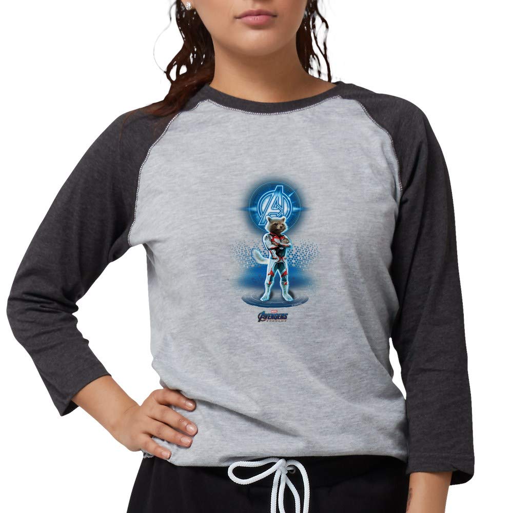 Rocket Raccoon Women's Baseball Tee - Soft Cotton Graphic T-Shirt for Marvel Fans | Casual Wear, Cosplay & Comic Con Outfits