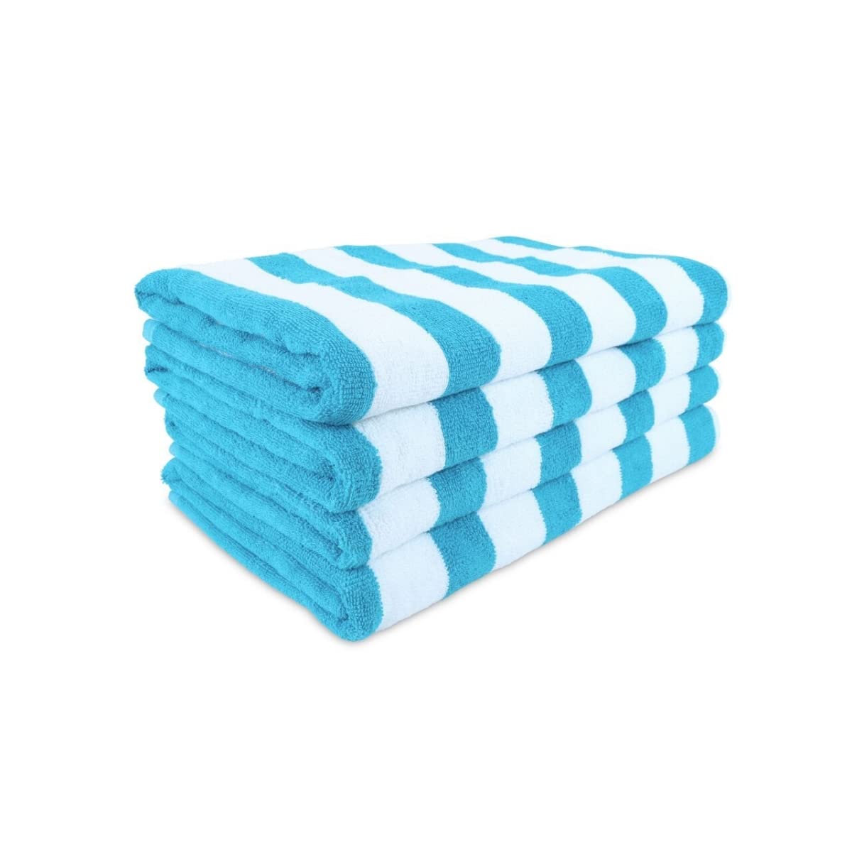 Premium Blue & White Striped Beach Towels - Pack of 12 | Soft, Absorbent & Quick-Drying | Perfect for Pool, Beach, Vacation & Summer Outings