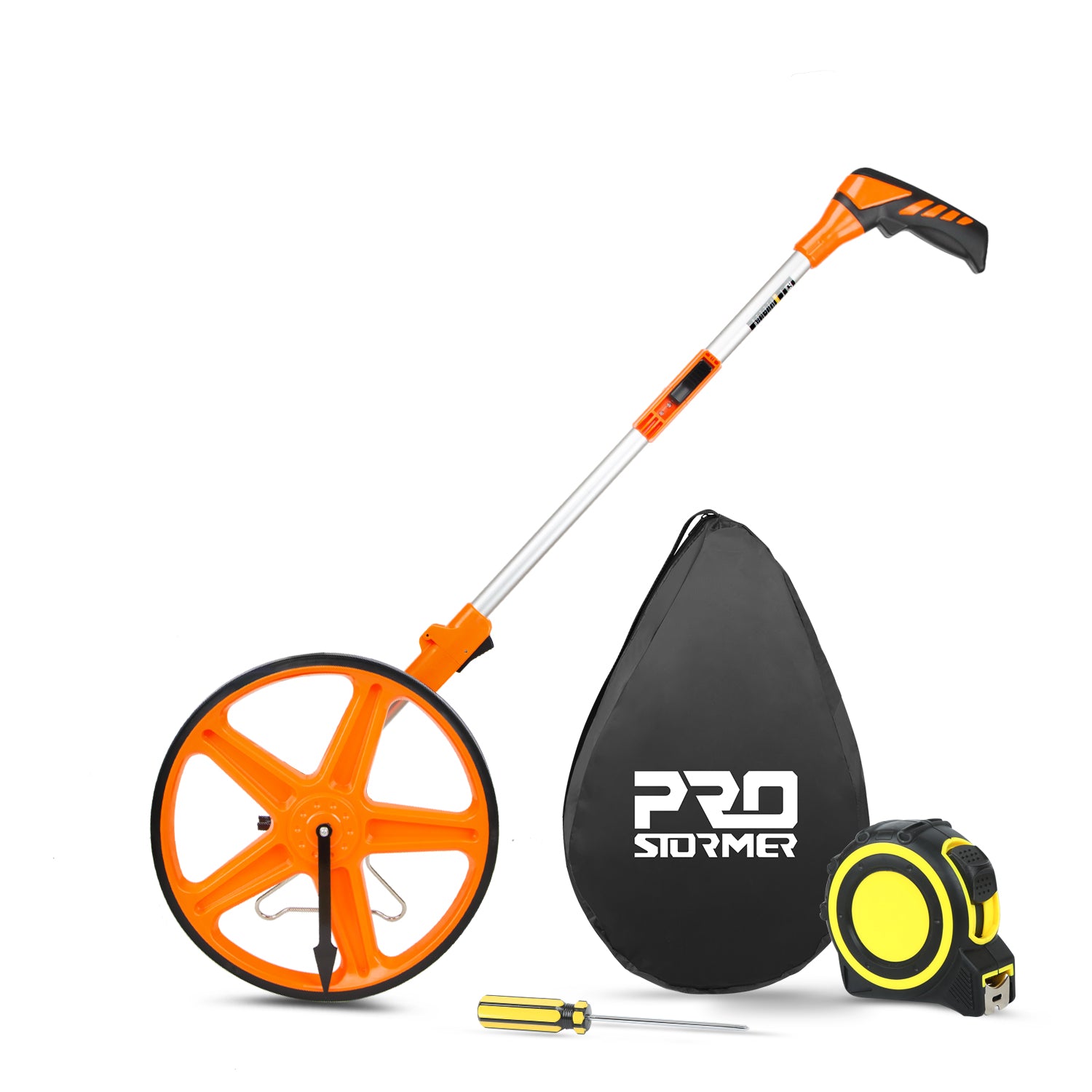 12.5 Inch Foldable Rolling Measure Wheel - Digital Distance Measuring Tool for Construction, Landscaping & DIY Projects - Portable Measuring Wheel with Easy-Read Display