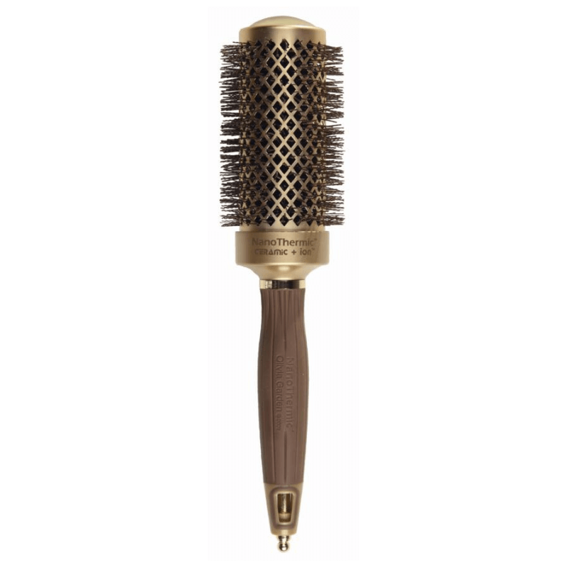 NanoThermic Ceramic + Ion Round Hair Brush for Smoothing & Styling - Perfect for Salon, Home Use & Travel