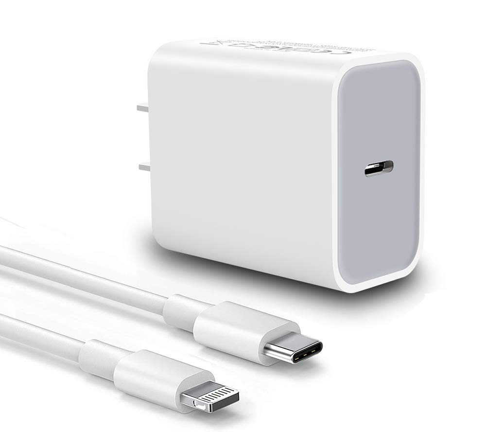 20W USB C Fast Charger MFi Certified - PD Wall Charger with 6FT iPhone Charging Cable for iPhone 14/13/12/11/SE/XS/XR/8 & iPad Pro/Air - Quick Charge for Home, Office & Travel